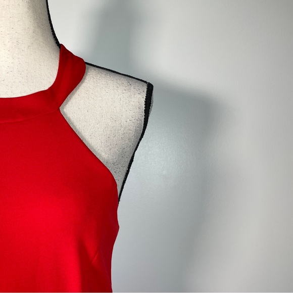 B. Darlin Red Halter Neckline Fit and Flare Sleeveless Mini Dress 5/6 - Picture 6 of 12